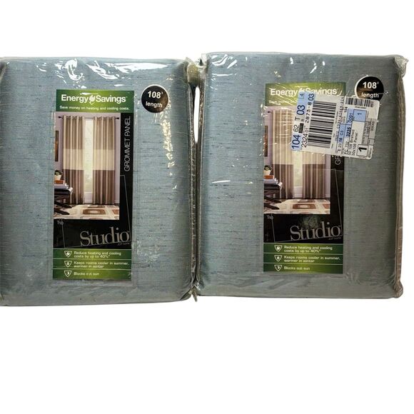 JCP Home Trio Studio Energy Saving Grommet Top Drapery Panels Brushwood Set of 2 - Picture 1 of 6